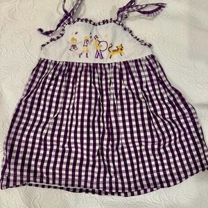 Purple and White Checkered Dress